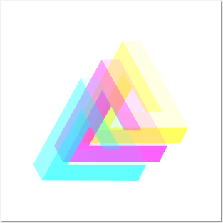 Impossible AND transparent triangles V1 Posters and Art